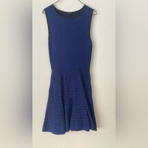 Ohne Titel Navy Geometric Midi Dress small